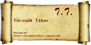 Törzsök Tibor névjegykártya